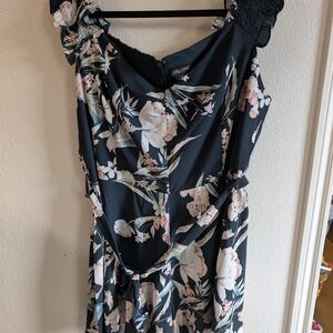 City Chic Dark Floral Romper